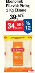 EFSANE EKONOMİK PİLAVLIK PİRİNÇ 1 KG
